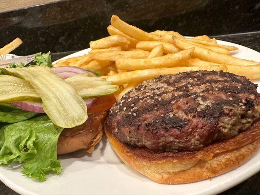 Kobe burger and fries.