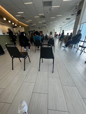 Waiting room. Seems like a lot of people. Went by so fast.