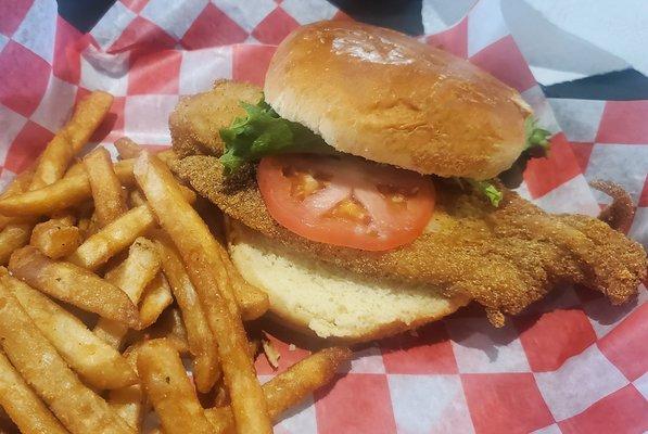 Catfish on a bun.