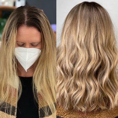 Full Highlights/gloss /haircut