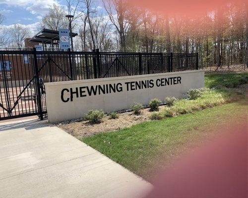 Outdoor facility 12 lighted courts . 6 with score board.