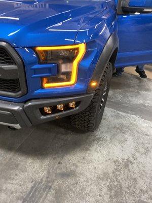 Ford Raptor 2019 with new ambiance radiance fog lights.