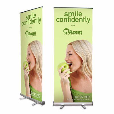 Retractable banner Stands! Order 1 or 100 ! Great for trade shows events , retail !