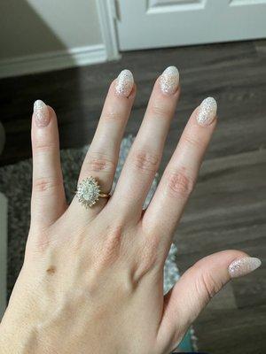 $55 for my lovely engagement nails