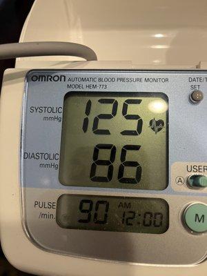 Kaiser bp reading (24 hours difference)