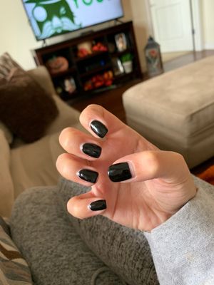 Black Gel manicure