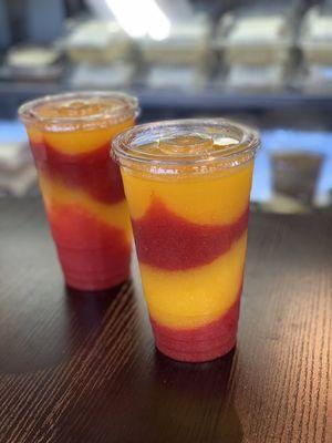 Strawberry Mango Slushy for the hot days