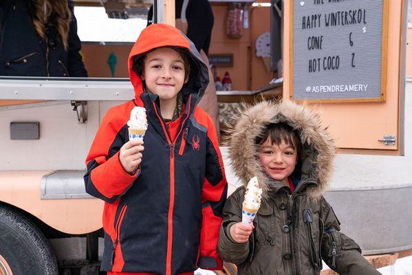 My favorite customers still love ice cream in the winter