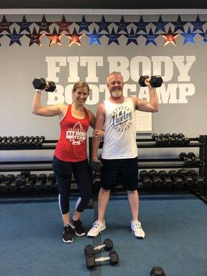 Hubby & Wife 4th of July workout at AFBBC