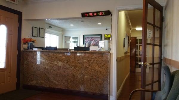 Front desk area :)