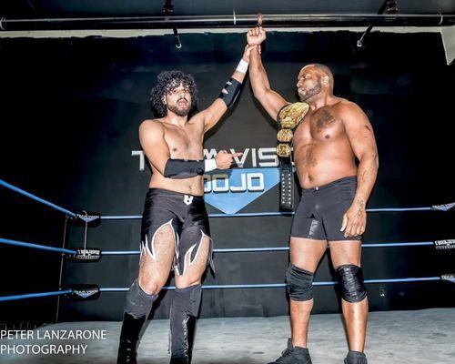 Florida Heavyweight Champion Deon James after a successful defense vs. 2020 Dojo Rumble winner Jay Sky. Both graduates of Team Vision Dojo.