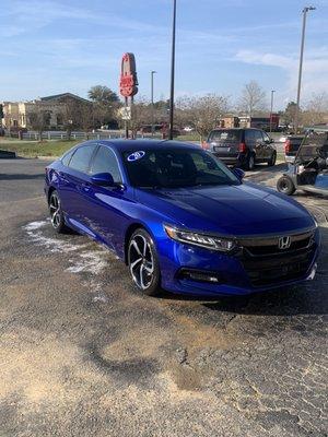 This is a 2020 Honda accord sport. This was a beautiful car I did for a dealership. It was a great detail.