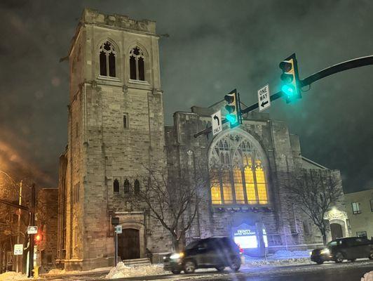 Church at night