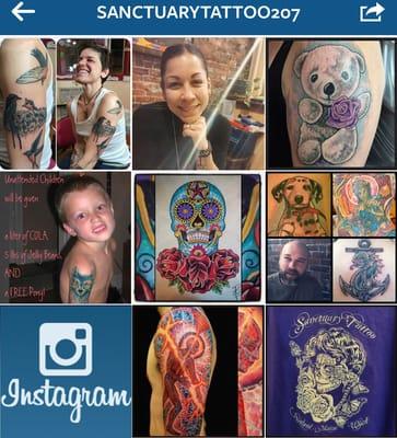 Follow us on Instagram Sanctuaytattoo207