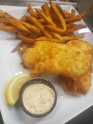 Fish n chips feature with the world's best tartar sauce hands down