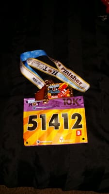 Medal and race bib! I love love love the medal!