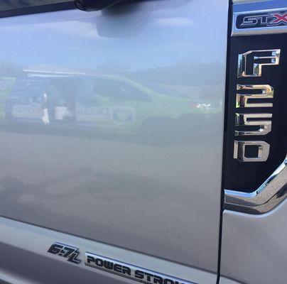 "Reflecting" on this Ford F250 truck detailing job