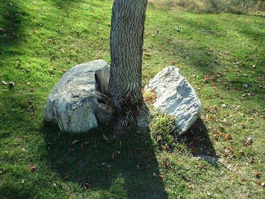 Right off #15 green, The rock the course is named after.