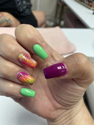 Bright summer nails