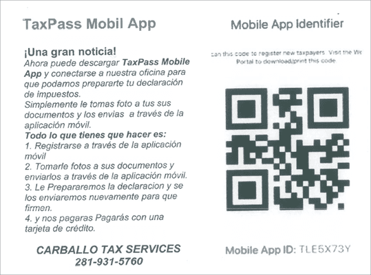 TaxPass Mobil Pass Mobil App ID: TLE5X73Y