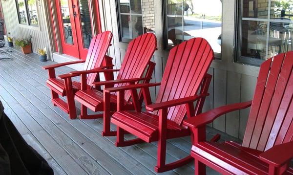 deck and chairs after