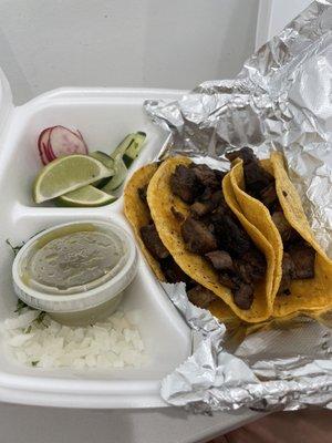 Carne asado tacos