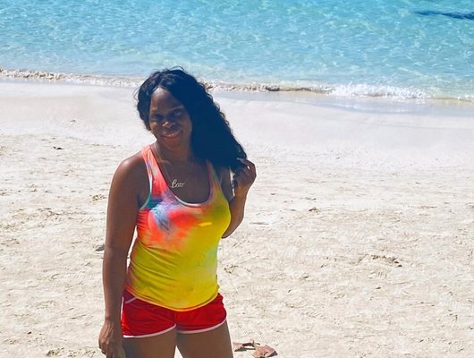 Me on the beautiful  beach  Jamaica