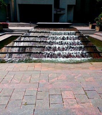 Pyramid fountain.