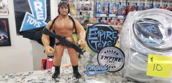 Naked Rambo hanging out at Empire Toys