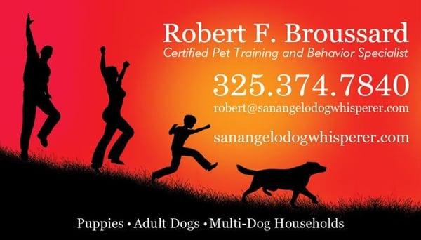 Robert F. Broussard, Certified Pet Training & Behavior Services