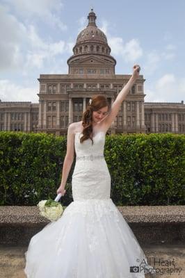 Bridal portraits at the Captiol