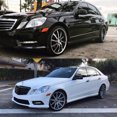 E-Class wrapped in Matte White.