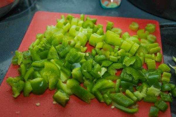 getting the ingredients ready for cooking