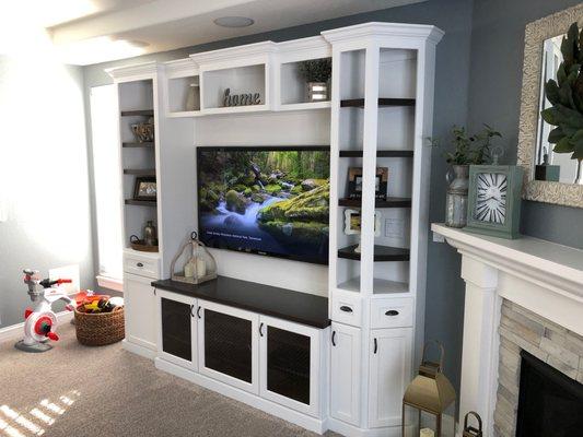 Custom entertainment cabinet