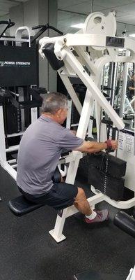 Russ frying his low Lats on a very unique Row Machine!