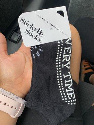 8.10.19 fierce merch. Black socks $14