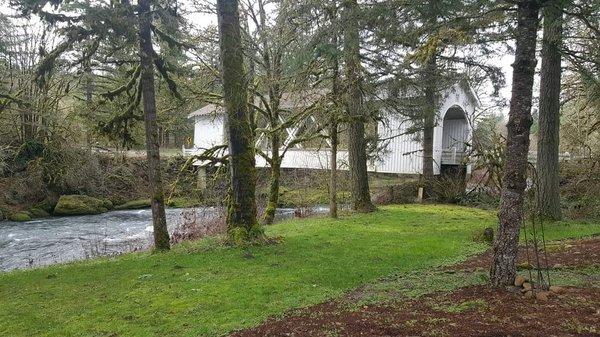 Covered Bridge at a home showing