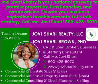 Jovi Shari Realty Commercial Services Ad