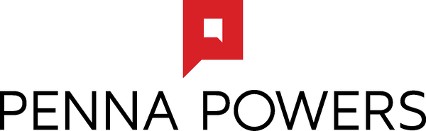 Penna Powers logo with our iconic talk bubbles representing conversations between you and your audience