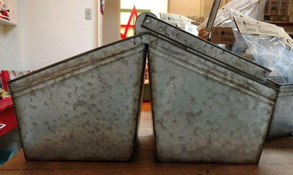 Galvanized basket $28