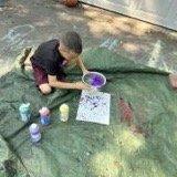 Splatter Painting outside