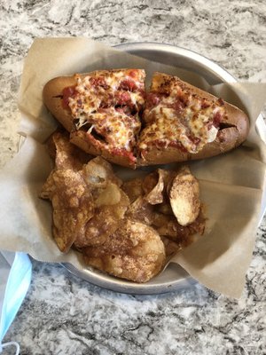 Parma sandwich with some homemade fries