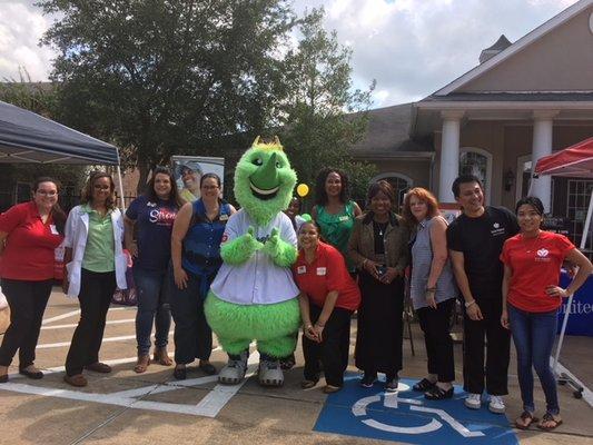 The Houston team participatng in the Community Health Fair, at the Plantation of Quail Valley Retirement Community.