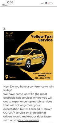 Texas Yellow cab