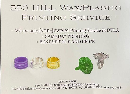 Quality wax printing and great service