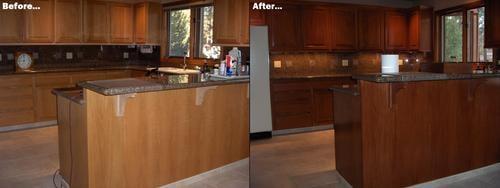 Cabinet Color Shift - Before & After