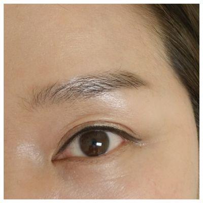 Soft Powder Eyebrow with Hair Strokes Eyeliner after healed.