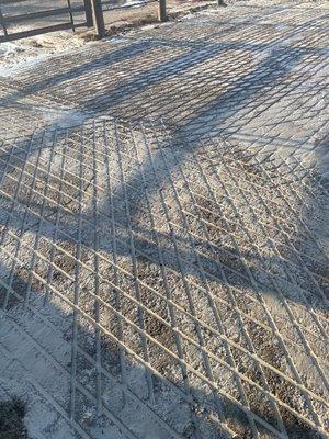 Diamond pattern in an existing cattle pen in Nebraska