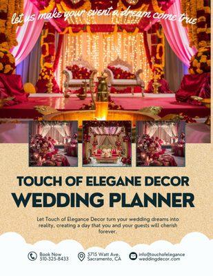 Touch of elegance decor Wedding planner