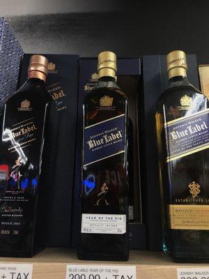 The Johnny walker blue label family